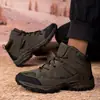 Nuevos zapatos de senderismo de caña alta para hombre, zapatos deportivos antideslizantes resistentes al desgaste de suela gruesa para exteriores, botas tácticas, zapatos de trabajo todoterreno