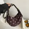 Bolso bandolera de moda estilo coreano, lindo y moderno, nueva colección verano 2026, diseño simple, adecuado para el trabajo y los desplazamientos, bolso de hombro de lunares de moda