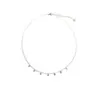 Collar Minimalista Floral Europeo y Americano Estilo Fresco Mariposa Acero de Titanio para Mujer, Versátil de Moda Hoja Temperamento Rayo Gargantilla Clavícula