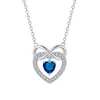 Colar Símbolo Amor Infinito Luxo Leve Alto Padrão Exquisito Versátil Corrente para Clavícula em Forma de Coração Colar Lucky com Zircônia Presente