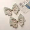 Clip de Primavera Coreano de Encaje Fresco y Malla con Lazo de Tres Capas DIY Hecho a Mano para Disparos, Accesorios para Ropa