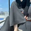 Pantalones cropped de cintura alta y pierna ancha para mujer, nuevo estilo de otoño, pantalones casuales holgados, efecto adelgazante, pantalones de traje de pierna recta