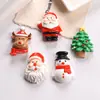 Nuevos Accesorios de Resina Serie Navideña de Dibujos Animados Muñeco de Nieve DIY Pegamento Cremoso Parche para Funda de Teléfono Móvil Material para Accesorios de Cabello de Niños
