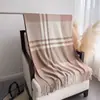 Cachecol/Xale Quente de Xadrez Doce Estilo Coreano para Outono e Inverno, Versátil com Franjas para Casal, Falso Cashmere