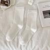 Calcetines Básicos de Color Sólido para Mujer, Suaves y Delicados, Versátiles, Absorbentes de Sudor y Transpirables, de Media Pantorrilla, Estilo de Vida Xiaocha