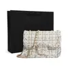 Bolso Nuevo de Tejido Estilo Nicho Lujo Ligero Estilo Chanel para Mujer, Bolso Cruzado Nuevo con Cadena al Hombro, Primavera 2026