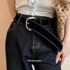 Cinto Simples de Couro Moda Estilo Coreano, Cinto Versátil Tendência Retrô Personalizado, Acessórios de Roupa de Nicho de Alta Qualidade para Mulheres