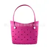 Bolsa de playa de EVA, popular en Europa y América, bolsa perforada para vacaciones y piscinas, bolso de mano práctico de gran capacidad para mujer, estilo de verano