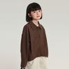 Pudding Haru Roupas Infantis Tops Estilo Retrô Camisa Xadrez para Meninas 2026 Primavera e Outono Nova Jaqueta Solta Infantil