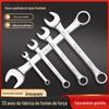 Chave Inglesa Multifuncional Flor de Ameixa de Boca Aberta, Chave Manual de Duas Cabeças, Chave Flor de Ameixa de Duplo Propósito para Reparo Automotivo, Chave Flor de Ameixa de Tamanho Grande com Acabamento Espelhado
