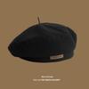 Boina popular de estilo japonés para mujer otoño e invierno Nuevo estilo cabeza grande que hace que la cara se vea pequeña sombrero de pintor retro casual que combina con todo sombrero Beilei