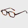 Gafas de Moda Transfronterizas de Montura Pequeña de Acetato con Filtro Azul, Montura Cuadrada Lisa para Mujeres Sin Maquillaje, Gafas de Moda para Hombres