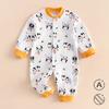 Ropa para recién nacido primavera y otoño clase a algodón puro manga larga mameluco sin costuras mameluco para bebé estampado ropa de casa