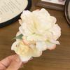 Pinza de Pato Flor de Rosa Simulada, Pinza para el Cabello Atmosférica de Primavera y Verano, Pinza Dulce para Recoger la Mitad del Cabello, Diadema en la Parte Posterior de la Cabeza