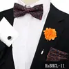 Conjunto de Gravata Borboleta e Lenço Quadrado Masculino com Padrão Escuro Retrô, Acessórios para Traje de Casamento, Gravata Borboleta Paisley, Mais Vendido na Amazon