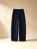 Calça Tesouro de Outono: cintura alta, modelador e que valoriza a silhueta, feito de algodão macio com um caimento elegante, calça casual versátil de perna larga para mulheres