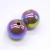 16mm Sin Rayaduras Color Sólido UV Colorido Concha Agujero Recto Cuentas Redondas Hechas a Mano DIY Cuentas Sueltas Transmisión en Vivo Accesorios Hechos a Mano