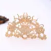 Nueva Corona de Cabello Versátil para Peinado, Broche para el Cabello, Adornos DIY, Material para Broches de Cabello, Bronce Fundido Estilo Antiguo Hecho a Mano, Vestido Antiguo Hanfu, 80*45MM