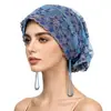 Item de Boutique de Luxo Renda com Bordado Floral Exquisito Franja Lenço de Cabeça Chapéu Premium Feito à Mão