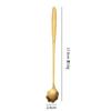 Cuchara Sakura de Acero Inoxidable Estilo ins Cuchara para Mezclar Postres para el Hogar Mango Largo Cuchara para Café Cuchara para Ceremonia de Boda