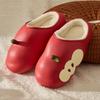 Chinelos de Algodão Impermeáveis Lidani Fofos para Mulheres, Outono e Inverno para Casa, Quentes, Antiderrapantes, com Solado Grosso, Sapatos de Algodão para Casal para Homens