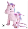 Ins AliExpress Amazon juguete lindo unicornio correa muñeca Pegaso eléctrico puede caminar y cantar