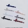 Taizhou Yuhuan Hecho a medida letrero de metal unido letras logotipo color rociado aleación de zinc letrero de sombrero de cartera portátil