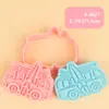 Molde para Galletas de Simulación de Viaje de Vacaciones Caravana Surf Fondant Galleta Molde de Corte Tipo Prensa Estéreo 3D