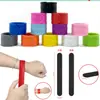 Pulsera de Anillo a Presión de Silicona para Adultos y Estudiantes, Pulsera Autoenrollable de Color Sólido con Anillo a Presión, Pulsera de Muñeca con Anillo a Presión Estampado de Dibujos Animados