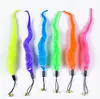 Vara de Pesca Telescópica 1.8m Vara Teaser para Gatos com Fio de Aço, Vara Telescópica Longa com Penas, Resistente à Mordida, com Sino, Brinquedo para Filhotes para Entretenimento