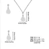 Set de Aretes y Collar de Cobre Perlado Brillante, Diseño de Gota de Agua, No se Desvanece, Joyería de Lujo Ligero de Alta Gama para Mujer, Venta al por Mayor Transfronteriza