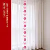 Fita longa personagem feliz decoração quarto de casamento adesivo cortina de janela pingente casamento casa nova borboleta flor de puxar ornamento quarto sala de estar decoração