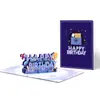 Tarjeta de felicitación de cumpleaños creativa linda Ins Plegable Tarjeta Estéreo 3D