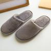 Pantuflas de felpa color macaron para interior, térmicas para el hogar, para piso de madera, EVA engrosado, de algodón, otoño e invierno, pantuflas de pareja para hombre y mujer