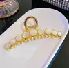 Pasador de Perla Incrustado con Diamantes Coreano, Diseño de Lujo de Moda, Pinza de Garra para la Parte Trasera de la Cabeza, Accesorio de Moda de Personalidad Nicho al por Mayor