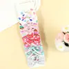 10 Piezas por Tarjeta Diadema de Unicornio con Degradado Arcoíris Lazo de Escamas de Pez Clip para el Cabello Infantil de Halloween Dibujos Animados