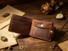 1206 Suministro Directo del Fabricante Nueva Cartera para Hombre y Mujer Piel de Vaca Capa Superior Piel Loca Porta Tarjetas Cuero Genuino Bolso de Cuero Estilo Horizontal Simple