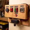 Interruptor basculante con cable, enchufe de alimentación de alta corriente, regulador de velocidad con potenciómetro, voltímetro, pulsador circular