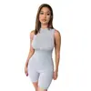 En Stock Moda Femenina Transfronteriza Europea y Americana Otoño Ajustado Cuello Redondo Cremallera Manga Larga Pantalón Corto Mono Venta al por Mayor