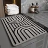Alfombra de Piso de Lino de Color Sólido Cortable para Baño, Felpudo Absorbente de Agua y Antideslizante para Cocina, Alfombra de Piso Resistente a Manchas y al Desgaste