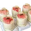 Caja de embalaje para pastel de mousse de repostería, caja transparente para pastel de mousse de repostería de 2 pulgadas 3 pulgadas, caja para pastel en capas y rebanado