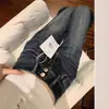 Novedad Otoño Estilo Coreano Cintura Alta Adelgazante Levanta Cadera Levanta Glúteos Pantalones Micro Acampanados Doble Botón Elásticos Jeans Acampanados Vintage para Hombres y Mujeres