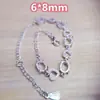 Pulsera de Cobre Puro Plateada en Plata 925 para Montaje de Piedras Preciosas DIY, Pulsera Plateada en Platino, Servicio de Procesamiento para Montaje de Piedras Preciosas en Blanco