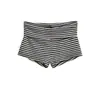 Estilo Chica Caliente Sexy de Cintura Baja Plegables Cintura Mini Shorts Otoño 2025 Nuevo Alta Elasticidad Ajustados Casual Rayados Hot Pants