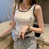 Verano Estilo Coreano Nuevo Estudiante Chica Cyber Celebrante Camisola Chaleco Ropa Interior de Mujer Ropa Exterior Ajustada Camiseta Base Top sin Mangas