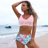 Moda Praia Feminina 2023 Estilo Europeu e Americano Biquíni Sexy de Duas Peças com Cordão Roupa de Banho Atacado Transfronteiriço Roupas de Praia