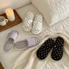 Zapatillas de Casa Cómodas y Suaves de Moda para Mujer, Lindas de Puntos Casuales Ligeras Absorbentes de Sudor de Algodón para Todas las Estaciones