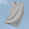 Chaleco de Seda de Hielo Modal para Hombre Verano Fresco Secado Rápido Sin Mangas Camiseta Fitness Deportes Antibacteriano y Antiácaros Chaleco de Color Puro