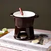 Caneca Cerâmica Transfronteiriça Caneca para Fondue Caneca de Chocolate Queijo Suíço Caneca para Fondue Caneca para Derreter Sorvete