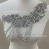 Pegatina de Tela de Diamantes con Cuentas Hecha a Mano Accesorios para Vestido de Novia Vestido de Performance Collar de Cuentas Colgantes Diadema de Flores Accesorios DIY